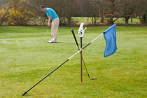 Resting a Flag-stick and Glove! Click to enlarge.